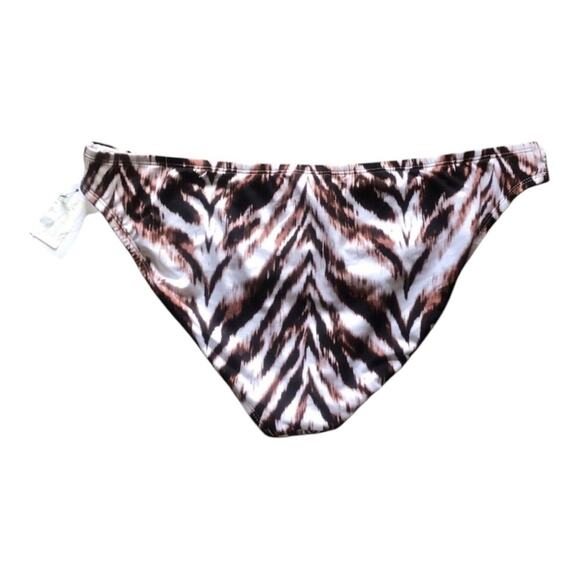 Gibson Latimer NWT  Women’s Fierce Animal Print Lines Hipster Bikini Bottoms XL - Picture 2 of 7